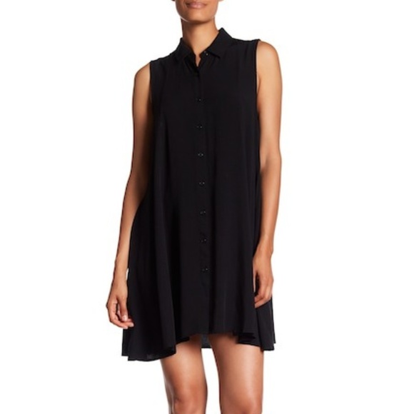 Catherine Malandrino Dresses & Skirts - Black Collared Button Summer Dress